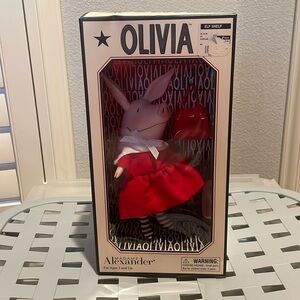 Vintage NIB Olivia The Pig Vinyl Doll Madame Alexander 2002 Ian Falconer